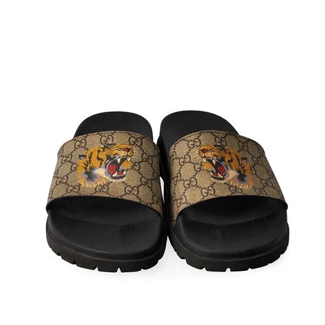 gucci slides tiger womens|Gucci slide gg supreme tigers.